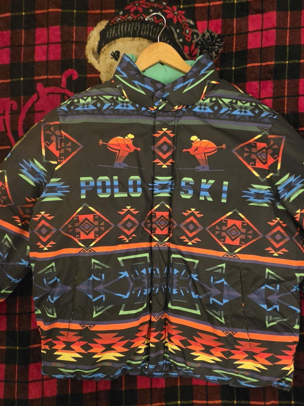 Polo Ski Down Jacket With Matching Hat.